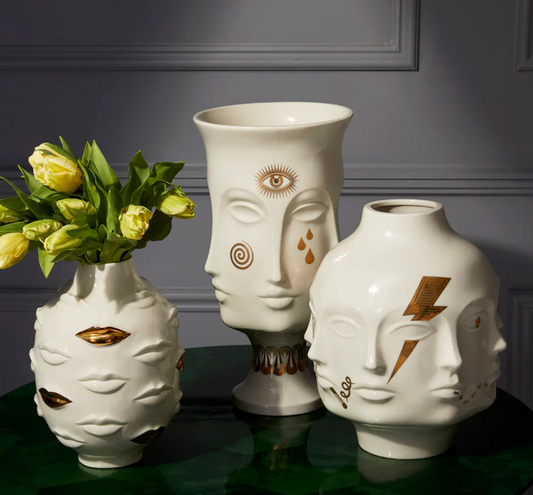 Gilded gala round vase