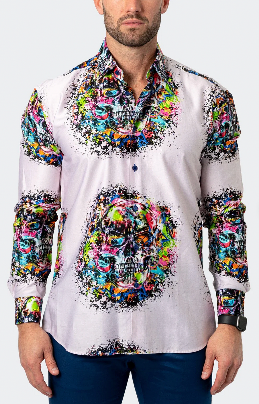 Maceoo fibonacci skulltrip shirt men