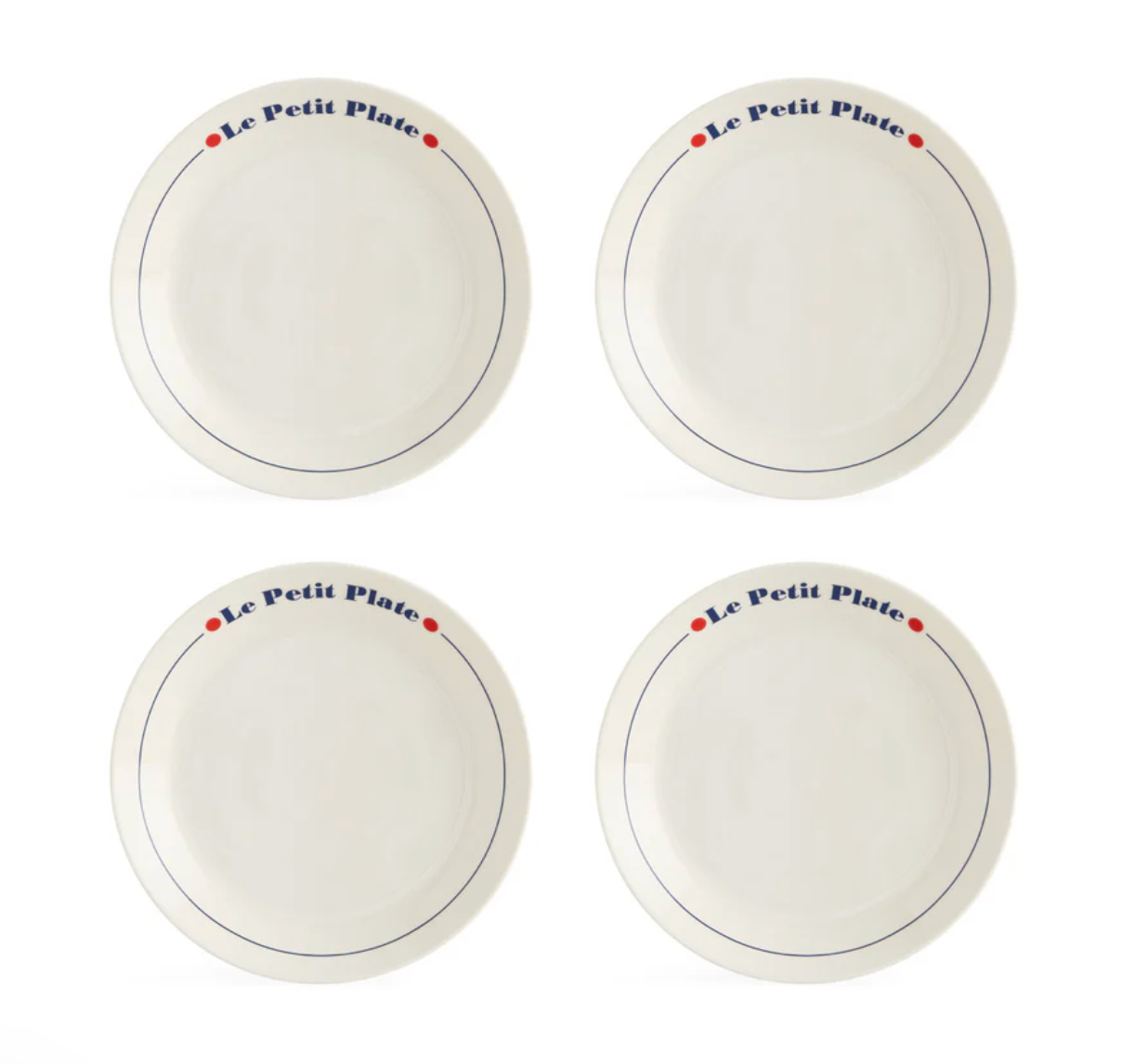 Le petit set of four plates