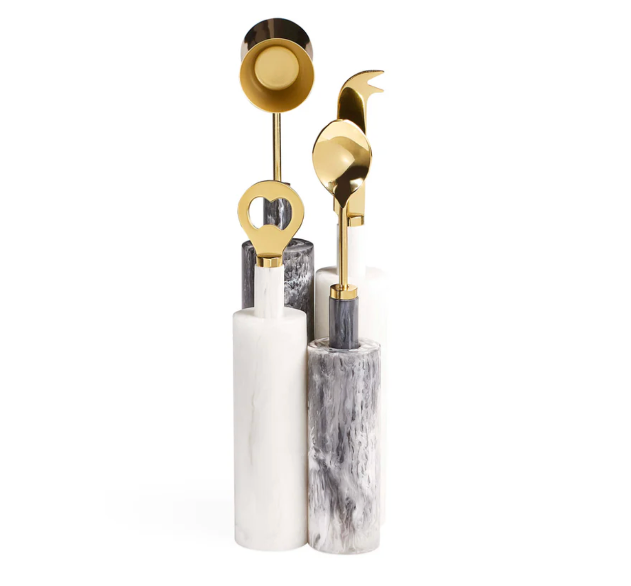 Como black & white barware set