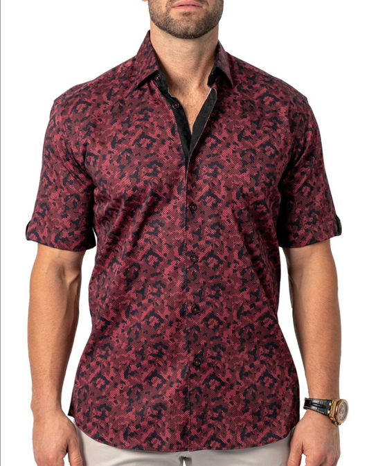 Maceoo galileo chaincamo short sleeve shirt men