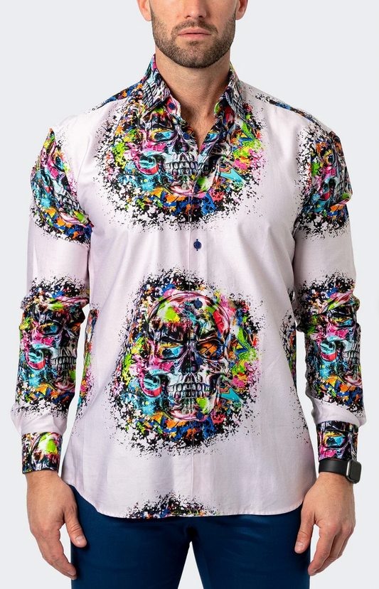 Maceoo fibonacci skulltrip shirt men